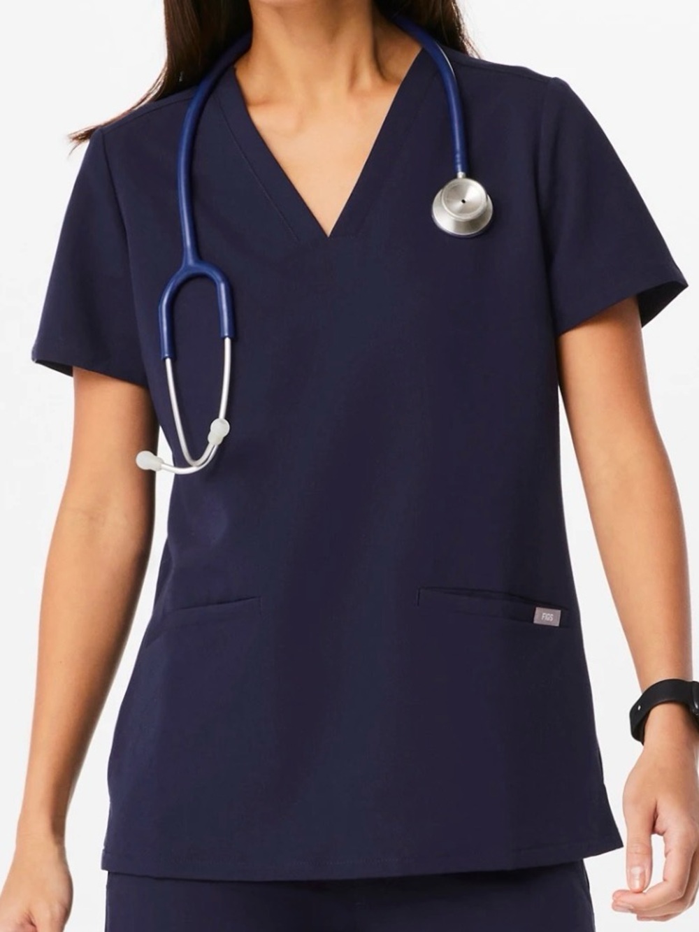 Figs Navy Casma Scrub Top™